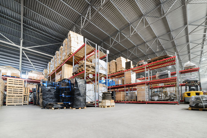 Large hangar warehouse industrial and logistics companies